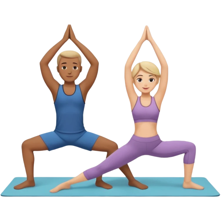 couples yoga emoji