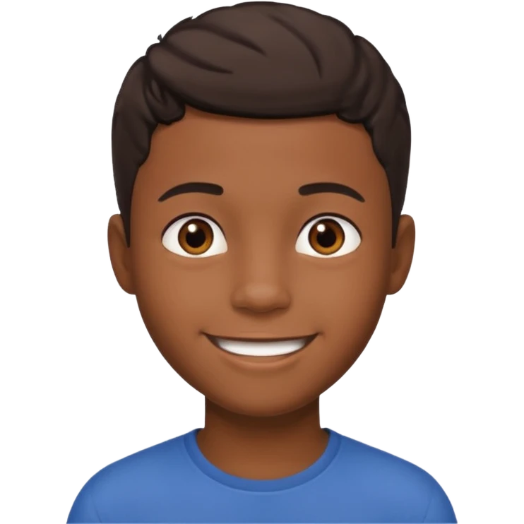 black boy with short hair  emoji