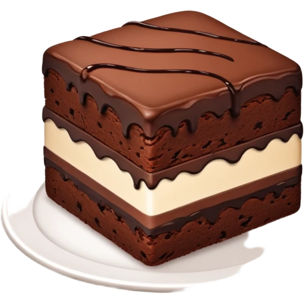 big Chocolate Brownie cake emoji