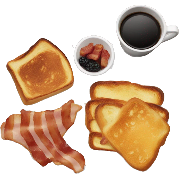 Brunch platter with bacon and French toast  emoji