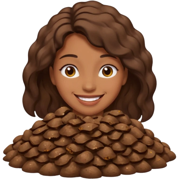 Poop smiling at woman emoji
