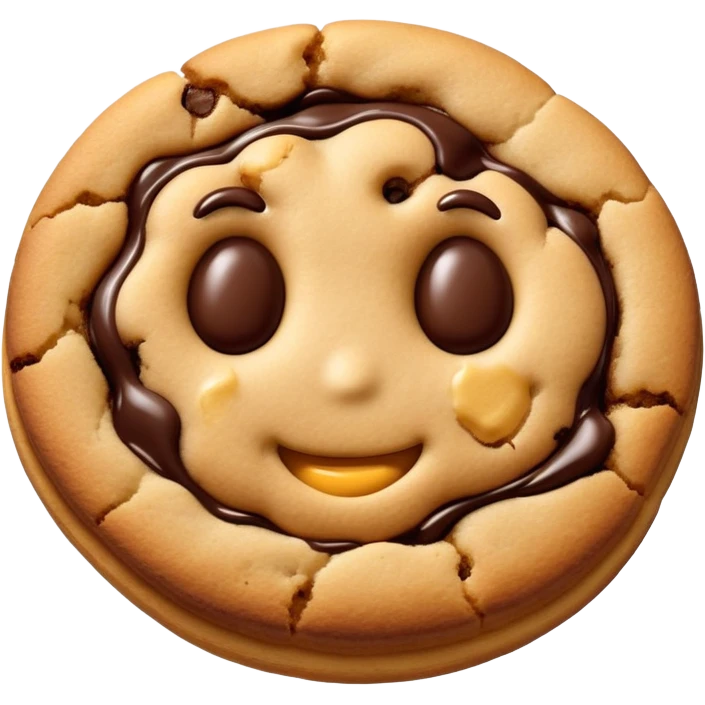 有流心的饼干 emoji