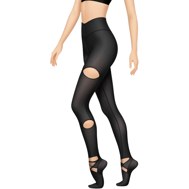 Dance tights with foot holes emoji