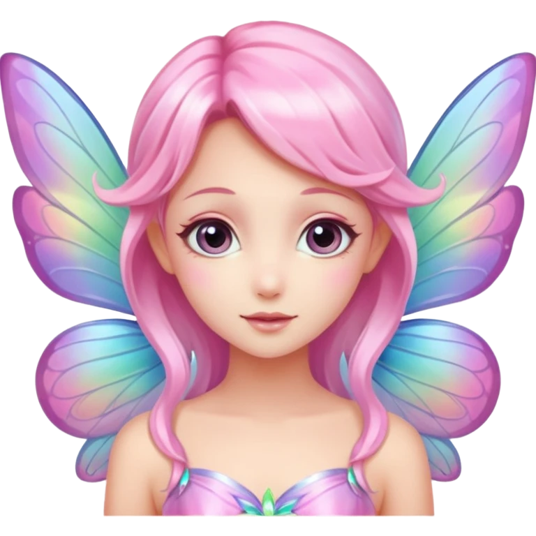 Pink fairy emoji