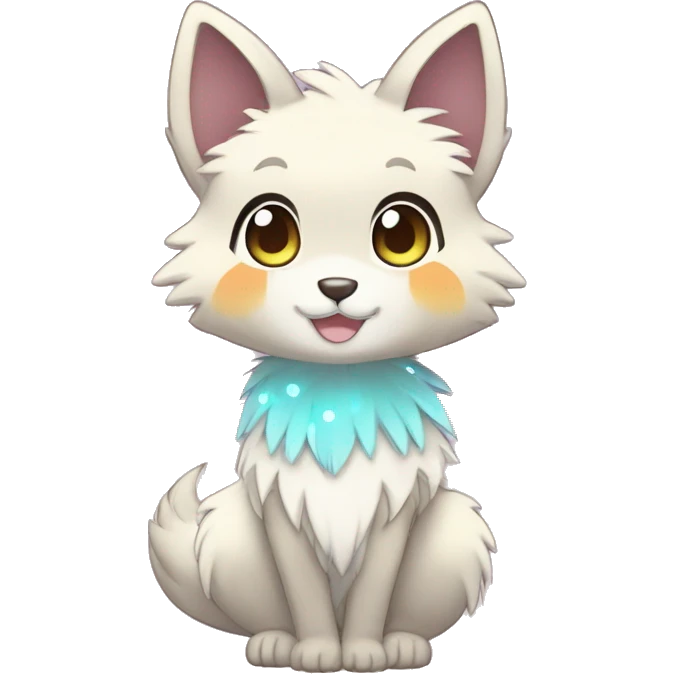 Cute Kawaii Chibi Anthro Fur-Sona Pretty Shiny Colorful Sparkly Fakemon Full Body emoji