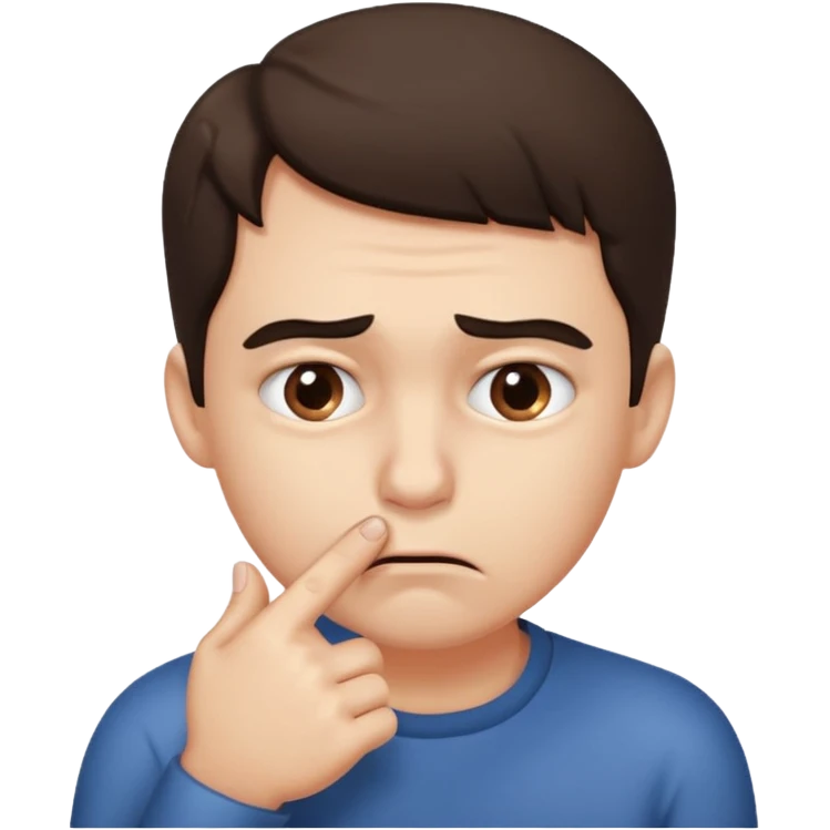 Una carita que se muerde el dedo emoji