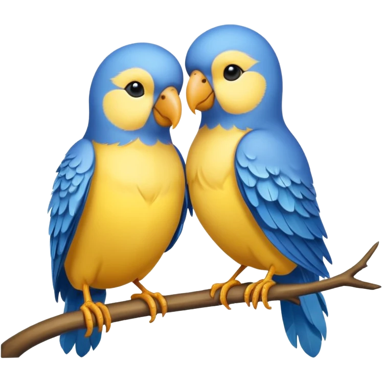 A beautiful love birds emoji
