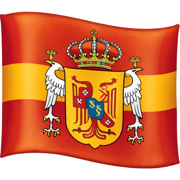 La bandera de España con el águila de san juan emoji