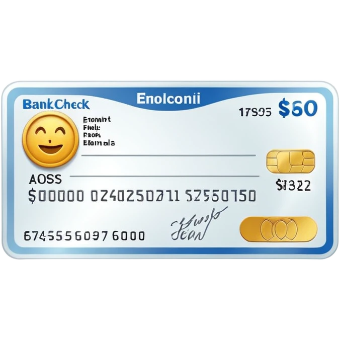 chèque de banque emoji