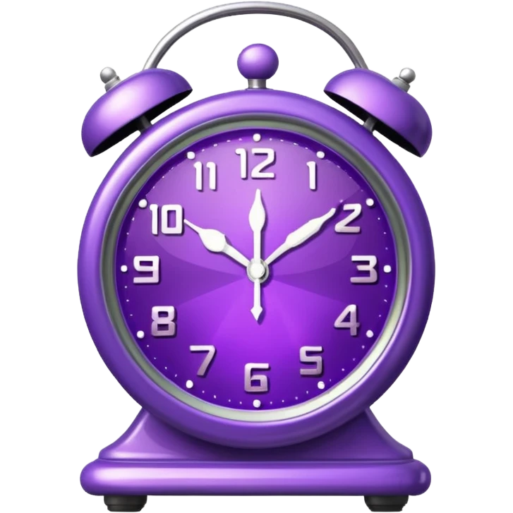 glitter purple clock emoji