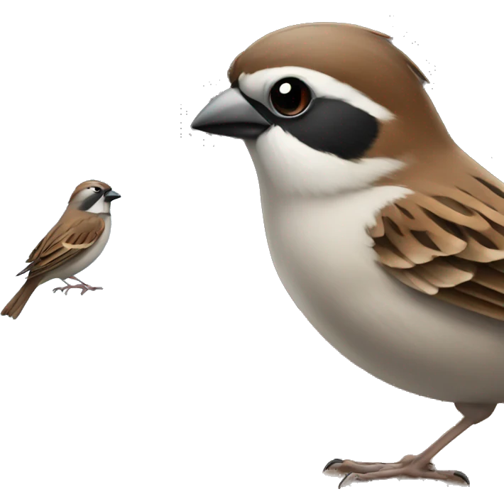 sparrow working at a laptop emoji