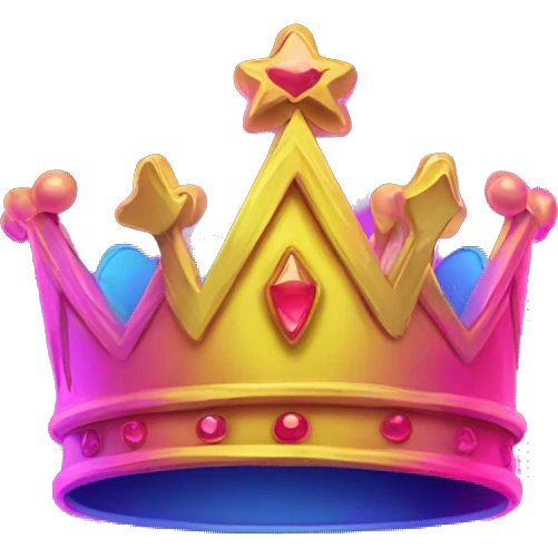 neon crown 2d emoji