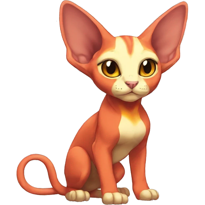 Fire type sphynx-Pokémon emoji