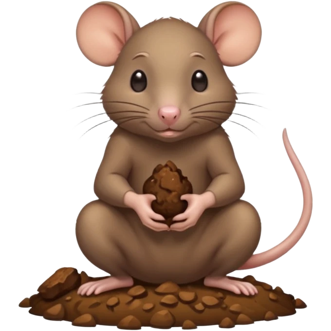 rat having a poo emoji