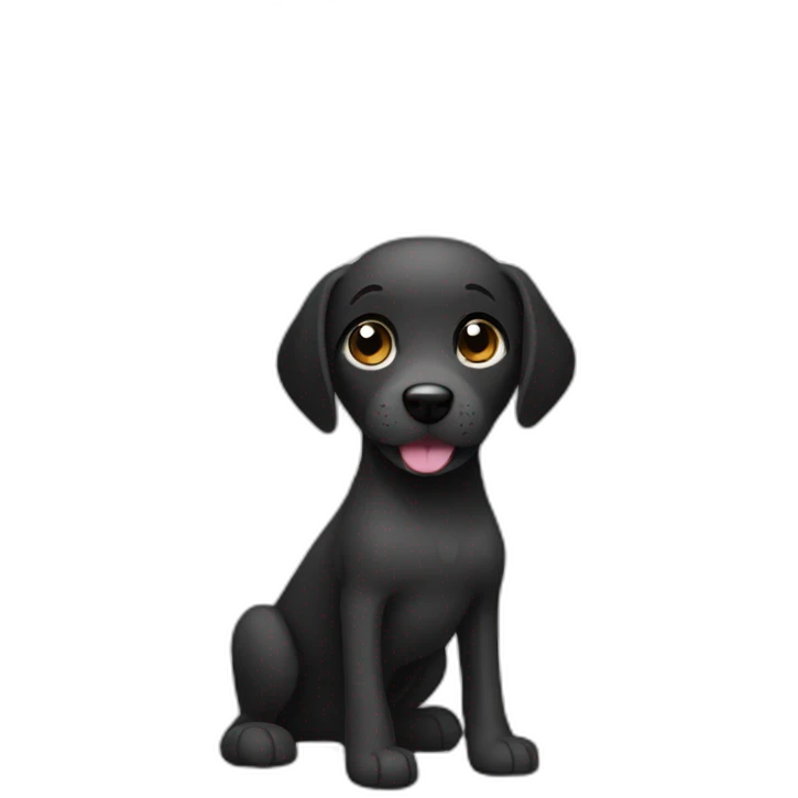 black slim female dog emoji