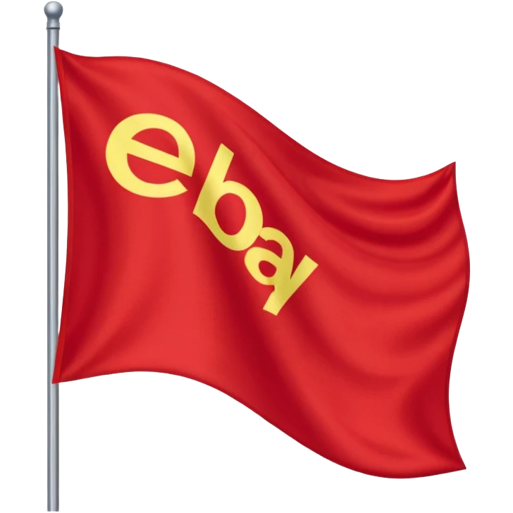red flagg with ebeay logo there emoji