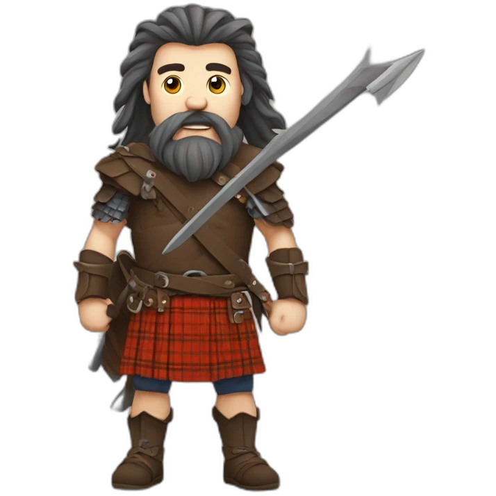 BraveHeart Scottish with a kilt emoji