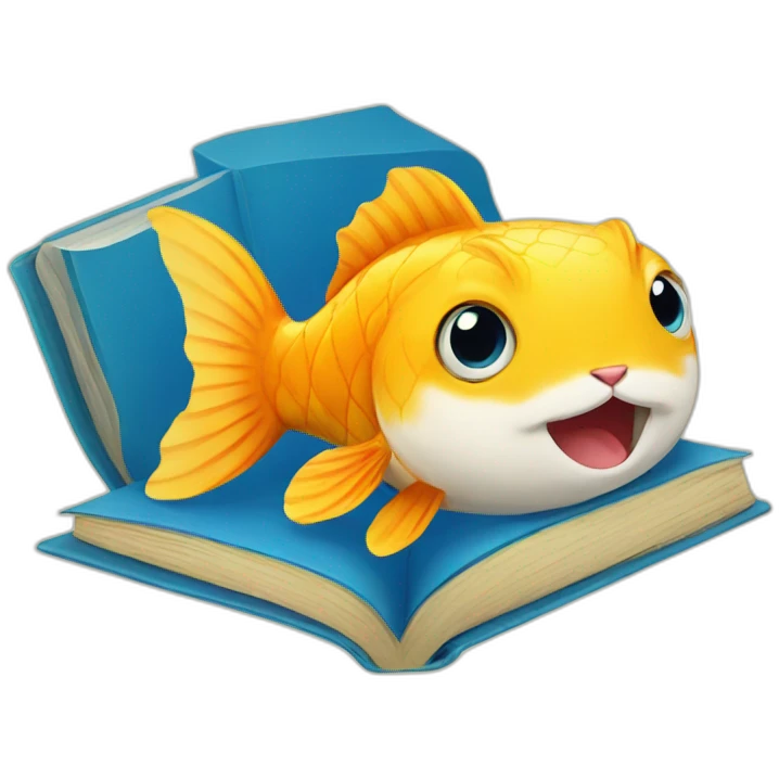 Fish book cat emoji