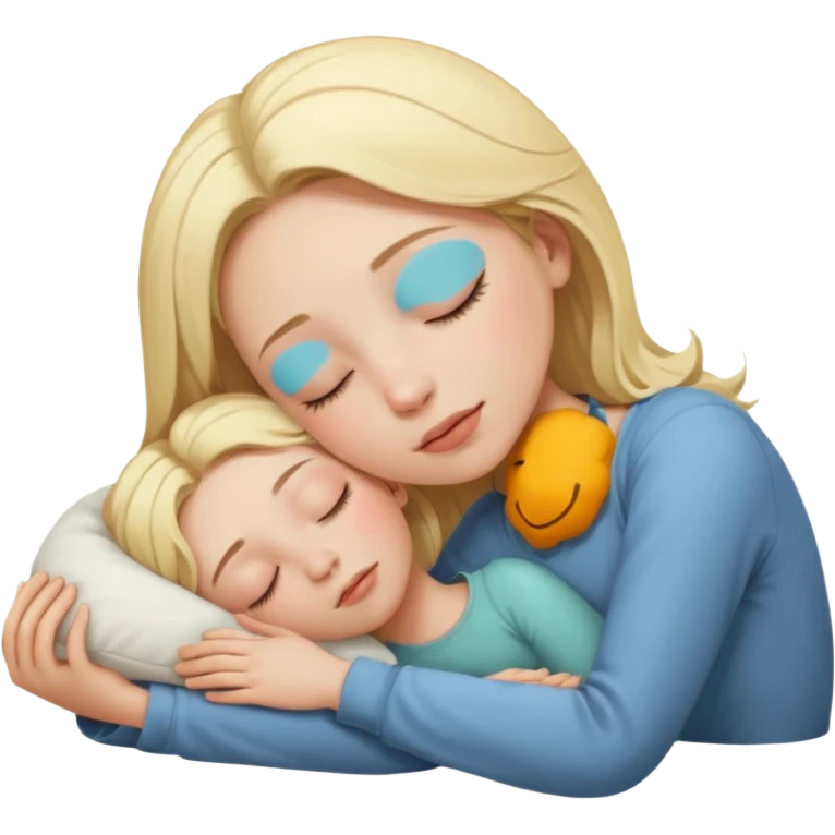 A blonde girl sleeping but make it look good emoji