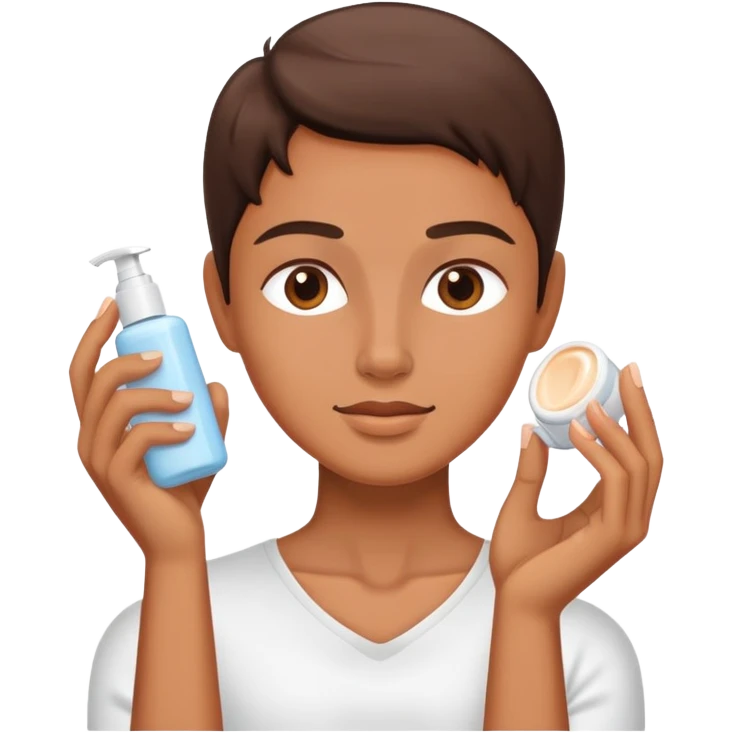 a person putting on lotion emoji