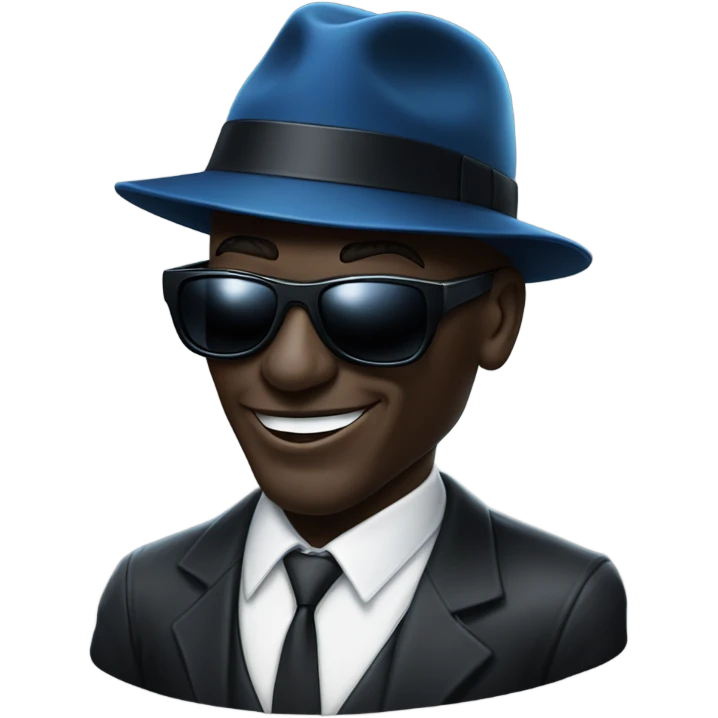 Michael Jordan dressed like one of the blues brothers emoji
