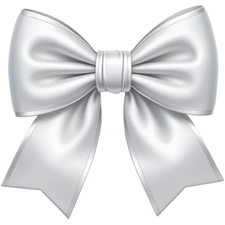 White bow on white bow emoji