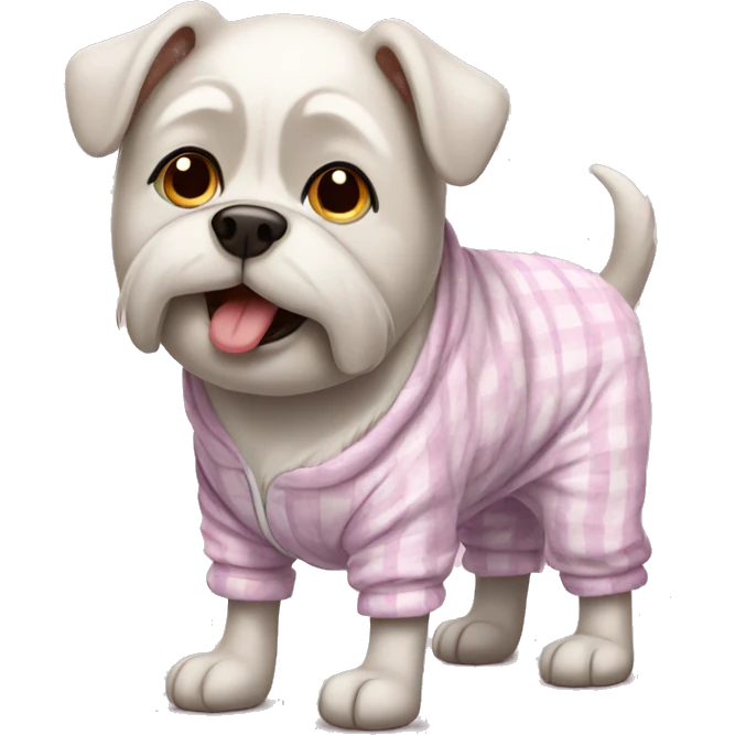 Dog wearing pajamas emoji