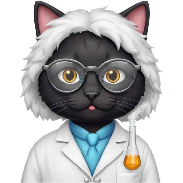 black Chemist cat emoji