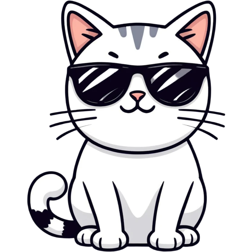 Cat with sunglasses emoji