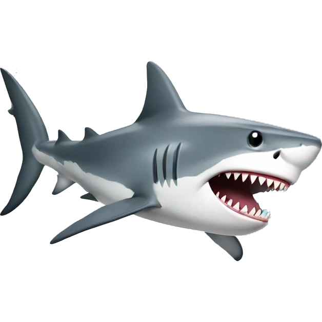 A shark with sharp teeth emoji