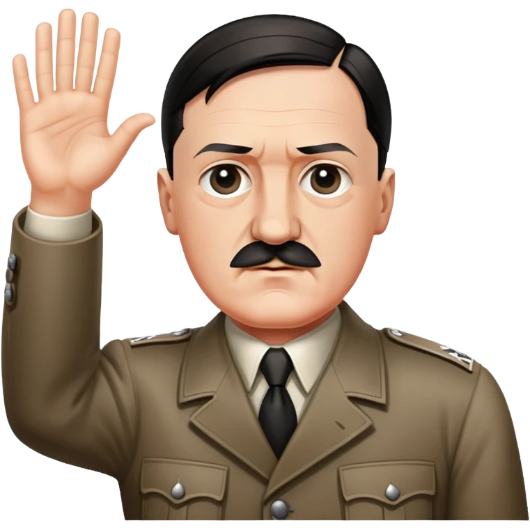 Hitler con la mano destra alzata emoji
