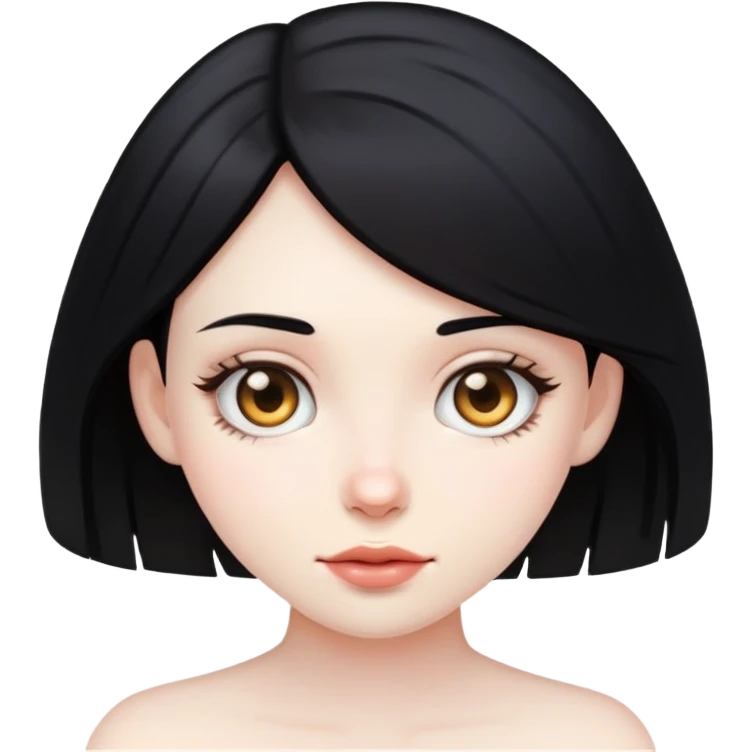black haired girl  emoji