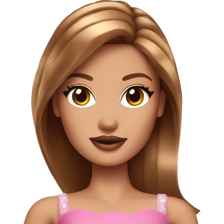glamorous barbie with brown hair emoji