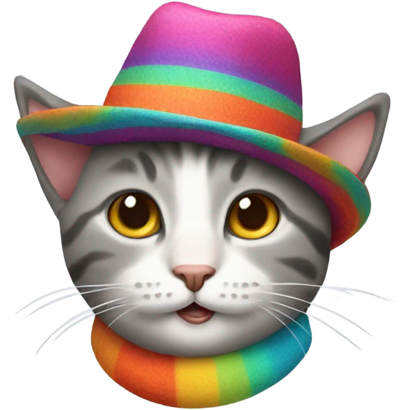 Cat wearing hat emoji