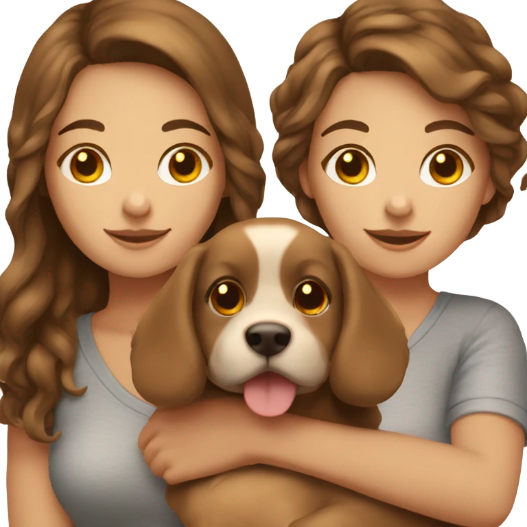 girl with brown hair and highlights holding pupp emoji