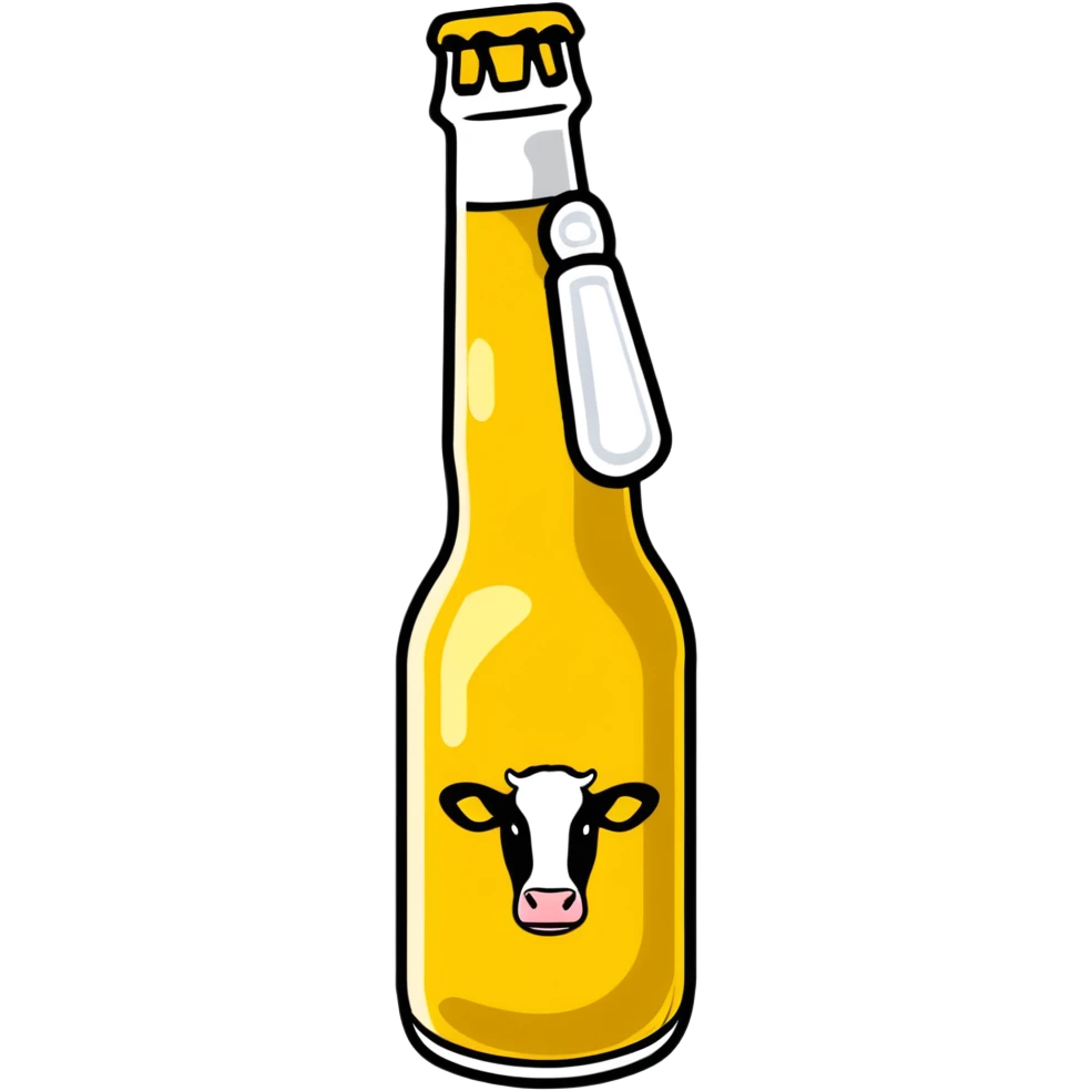 Spotted Cow beer bottle emoji