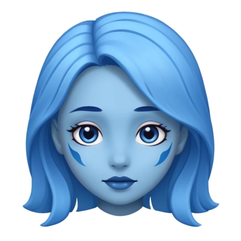 دختر جادویی با رنگ آبی emoji