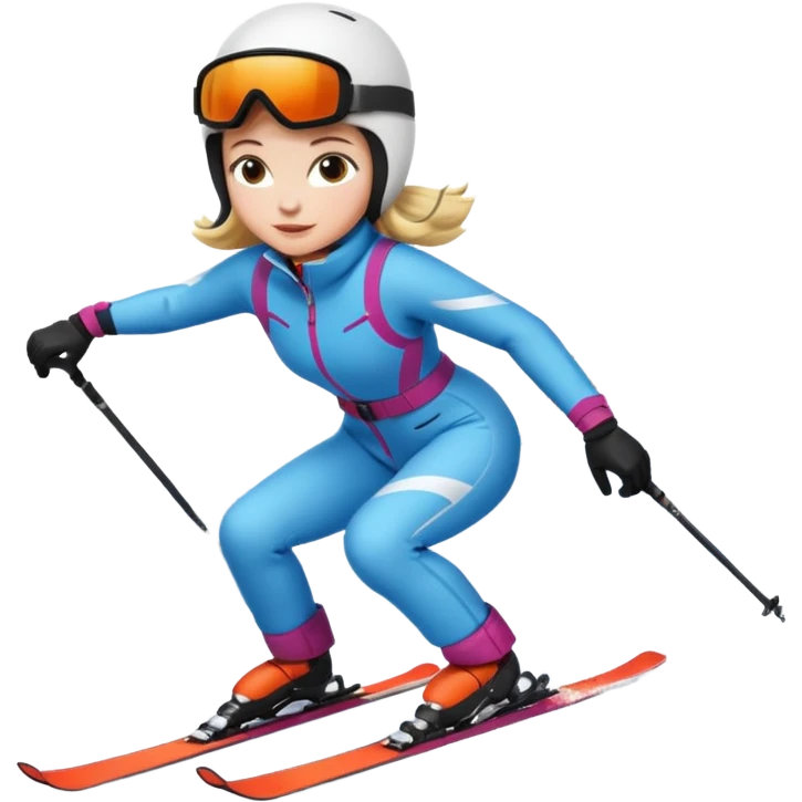 Woman Skiing, add Photo emoji