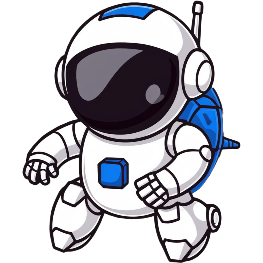 Stealth robot with cloaking panels and low profile emoji