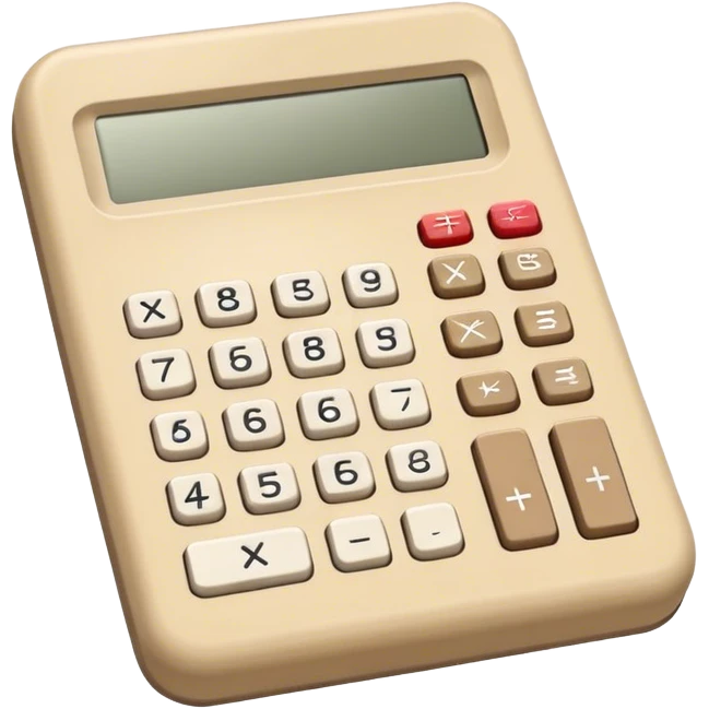 Small beige calculator  emoji