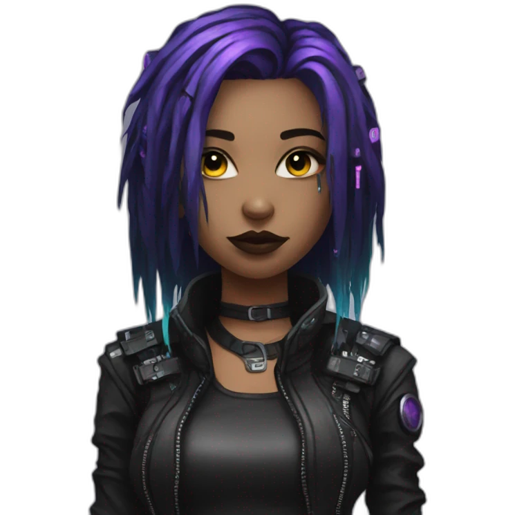 cyberpunk goth girl emoji