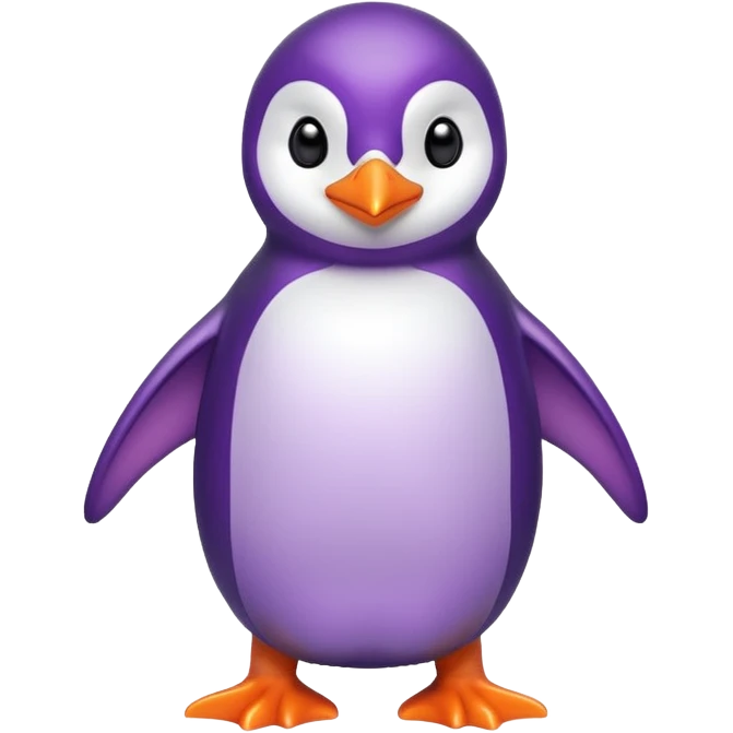 Purple penguin emoji
