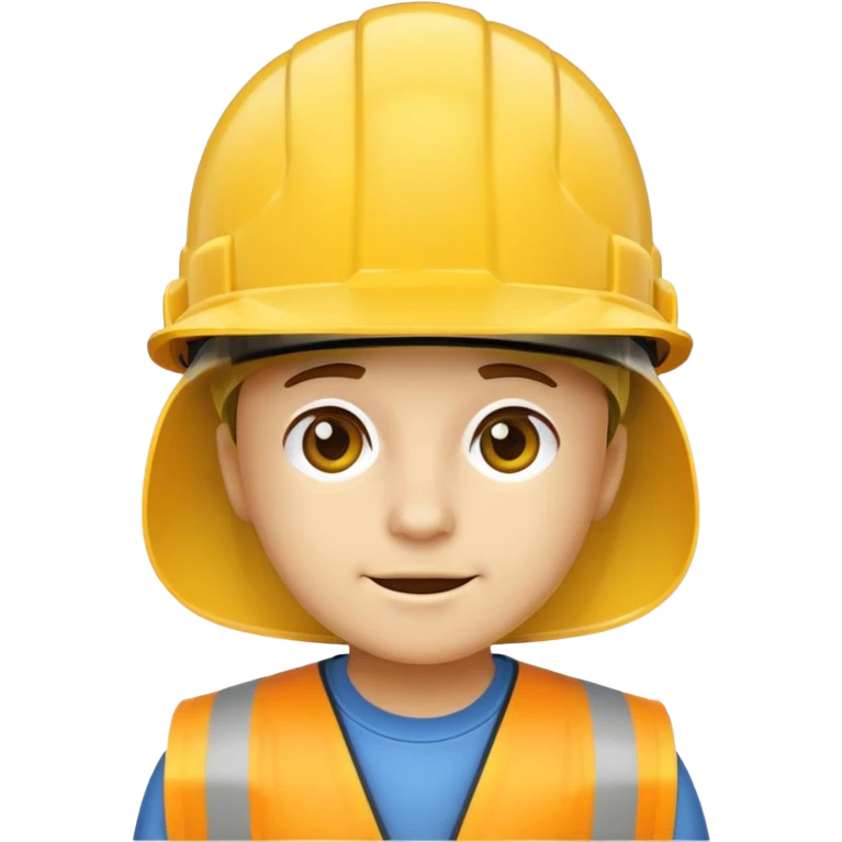 construction hat without guy, front facing transparent emoji