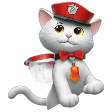 Mr monopoly the fireman rescue cat in tree emoji
