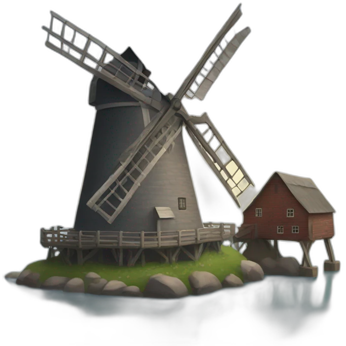 windmill dolphin mill emoji