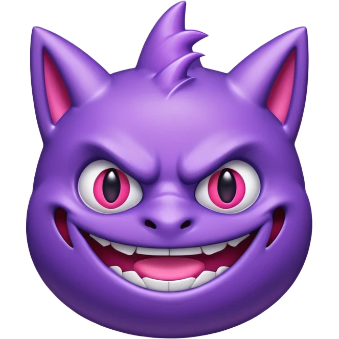 glitter purple and pink gengar emoji