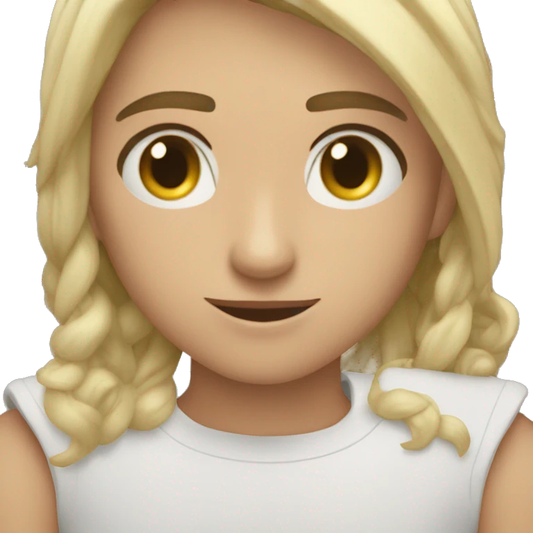 persona con los brazos apuntando a los lados decidiendo emoji