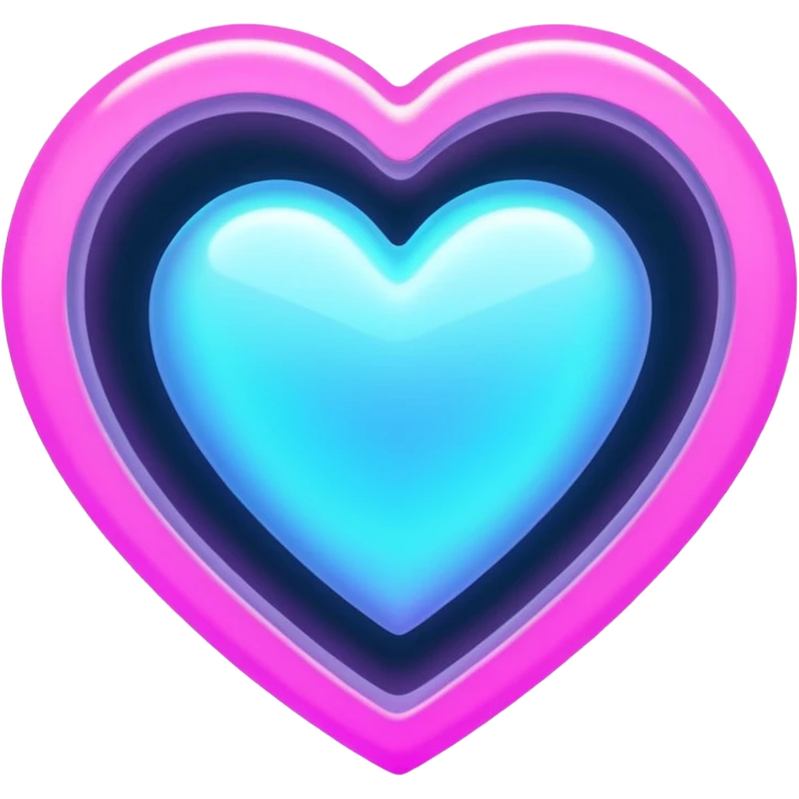 white heart with a neon glow emoji