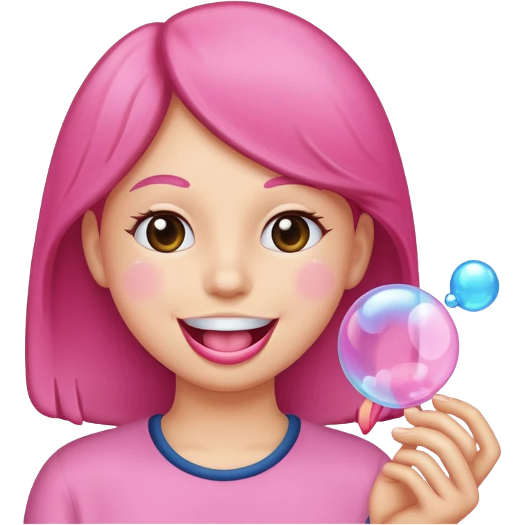 blowing bubble gum  emoji