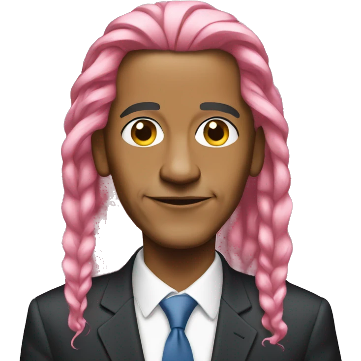 obama with long pink hair emoji